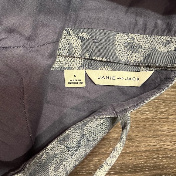 Janie and Jack Denim Romper Size 6 - Picture 3 of 3